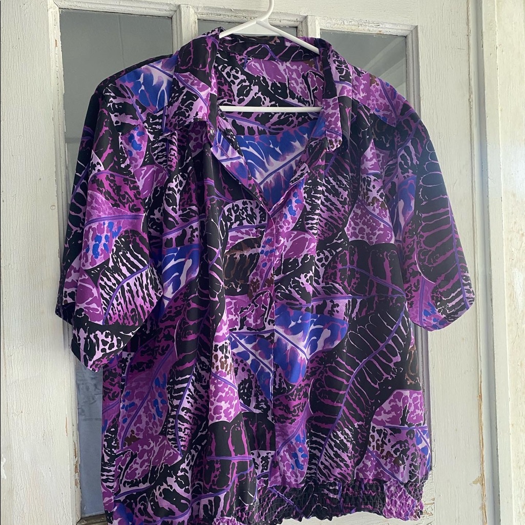 Purple Printed Pullover